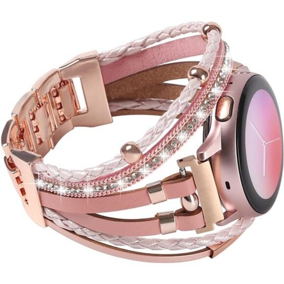 NEW Pink Samsung Galaxy Boho Watch Band - Picture 1 of 6